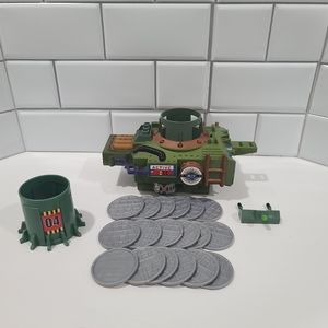 2004 SEWER LID LAUNCHER - TMNT - Teenage Mutant Ninja Turtles - W/ 18 DISC